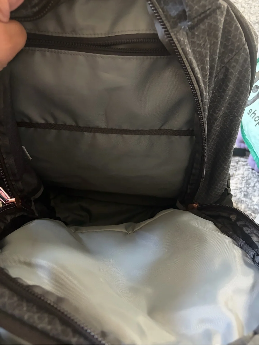 The North Face Women’s Surge Gray Geometric Pattern Laptop Backpack